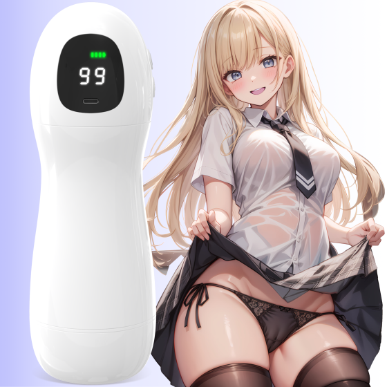 「激振と爆吸」電動オナホ オナホール 液晶ディスプレイ+CケーブルUSB充電+喘ぎ声付きオナホ 早◯対◯策 10種振動×10種吸引 肉厚美肌系 きとうぜめ おなにーグッズ男性用 おなほ