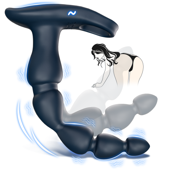 アナルバイブ「激震狂潮」アナルプラグ アナル 男性用 バイブ 女子用 中いき あなるバイブ 10種振動 アナルビーズ